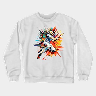 Cricket Player Sport Game Champion Competition Abstract Crewneck Sweatshirt